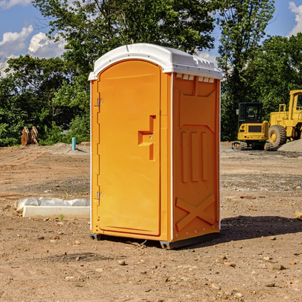 how often are the porta potties cleaned and serviced during a rental period in Myrtle Point OR